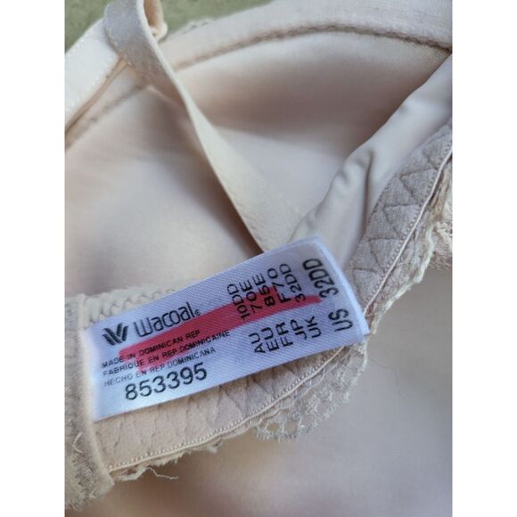 Wacoal Bra 32DD Womens Underwired Lightly Padded Tan Adjustable Straps - Picture 4 of 4